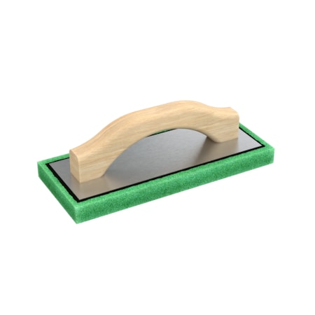 Green Foam Float, 4 X 9 1/2 X 3/4, Wood Handle